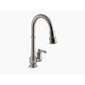 Kohler Artifacts(R) Single-Hole Kitchen Sink Faucet With 17-5/8" Pull-Down Spout, Docknetik(R) Magnetic Docking System, And 3-Function Sprayhead Featuring Sweep(R) And Berrysoft(R) Spray 99260-VS